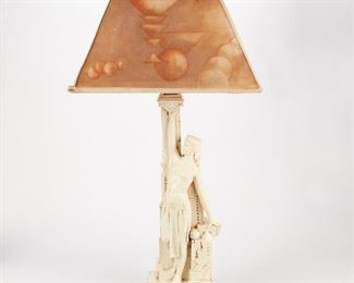 LOT 510: FRITZ ALBERT NORTHWESTERN NORWETA TERRACOTTA LAMP