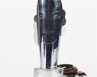 LOT 528: HELEN DRYDEN FOR REVERE ART DECO MASQUE LAMP