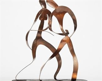 LOT 531: HEIFETZ AFTER REBAJES HAND WROUGHT COPPER SCULPTURE