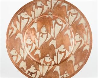 LOT 533: STYLE OF M. C. ESCHER BIRD & FISH TRAY