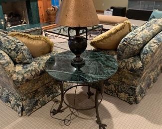 Marble Top End Table