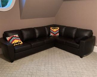 leather sectional sofa. 
