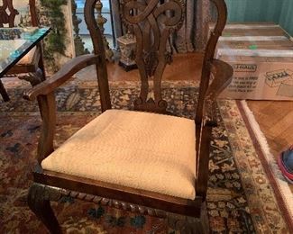 here is an upclose look at a dining chair