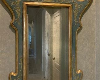 Venezia Mirror - laquered and dramatically scrolled top.  57 in tall and 42 in wide $895.00