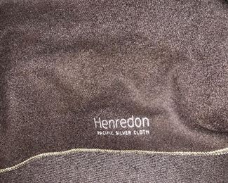 Interior cloth lining of Henredon Breakfront