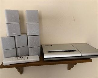 5 speakers Of Bose surround sound system  and Cassette player