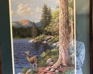 Deer by water print