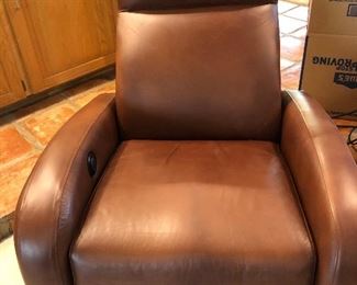 Full reclining leather chair