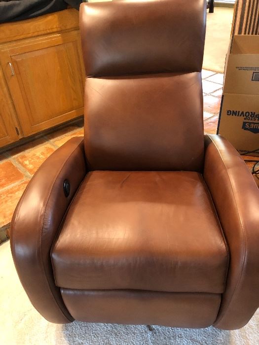 Full reclining leather chair