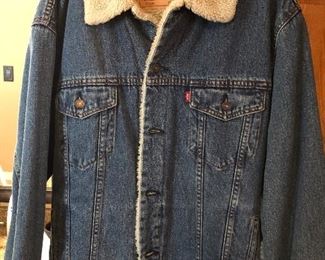Denim/shearling jean jacket