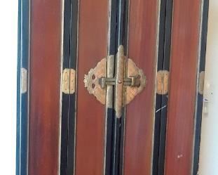 Shrine with closed doors