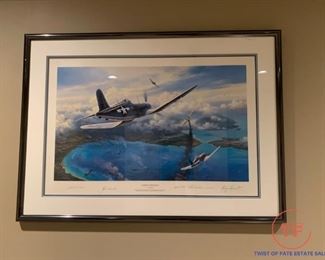 "Gunfight Over Rabaul" Limited Edition Print by Nicolas Trudgian - Signed by Artist, Colonel Bolt, Lt. Colonel Conant, Colonel Donahue, and Lt. Colonel Walsh