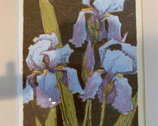 Limited Edition Serigraph "Irises" by TOM BARTEK