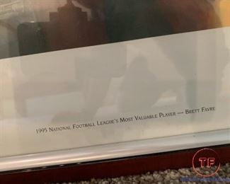 1995 Limited Edition BRETT FAVRE Signed Print by George E Pollard