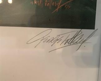 1995 Limited Edition BRETT FAVRE Signed Print by George E Pollard