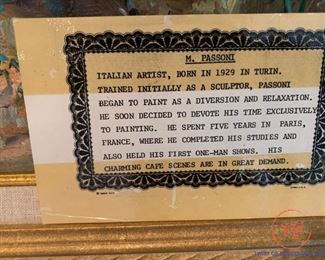 Original Oil Painting by M. PASSONI