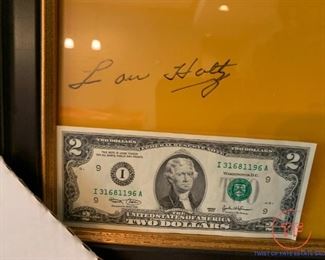 NOTRE DAME "Play Like a Champion Today" Signed by LOU HOLTZ