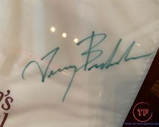 St. Jude Golf Tournament Flag Signed by TERRY BRADSHAW