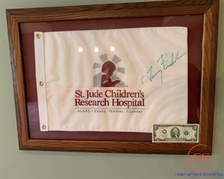 St. Jude Golf Tournament Flag Signed by TERRY BRADSHAW