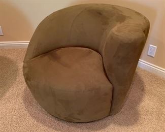 Contemporary Mirco Suede Swivel Pub Chairs