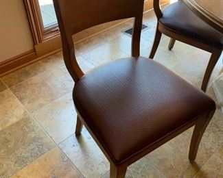 Contemporary Round Kitchen Table Set with Stone Base