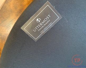 Uttermost Brunner Sable Brown Round Storage Ottoman