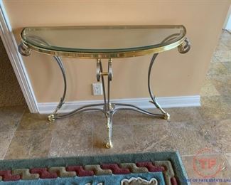 Glass Topped Entry Way Table