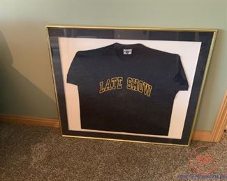 LATE SHOW Lees T-Shirt Signed by DAVID LETTERMAN