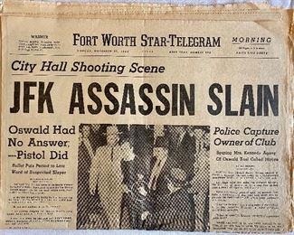 Kennedy assassin Oswald shot Fort Worth Star Telegram