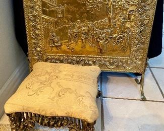 Brass foot stool 