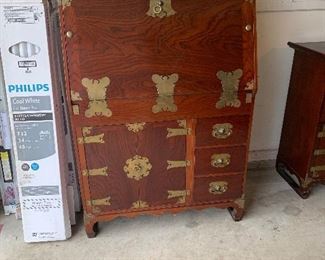 Handmade secretary desk from Korea with multiple hidden compartments