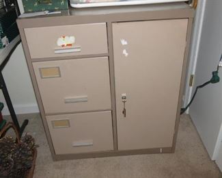 OFFICE CABINET WITH SAFE.
