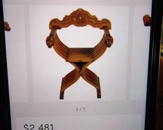 THIS IS AN ADVERTISEMENT FOR THE SET OF 2 .. THEY ARE VINTAGE RENAISSANCE STYLE ...BLONDE WALNUT.. THE PRICE IS A WHILE AGE. WE HAVE THEM FOR A MORE REASONABLE PRICE..