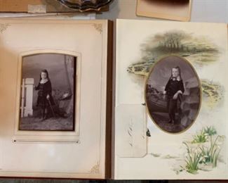 Antique 1800s Victorian photo album with photos!