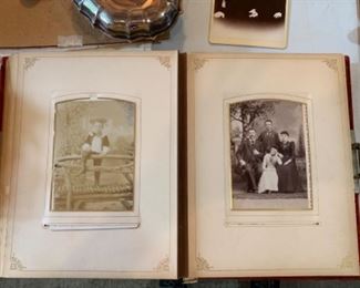 Antique 1800s Victorian photo album with photos!