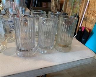 Heavy glass Beer tankards
