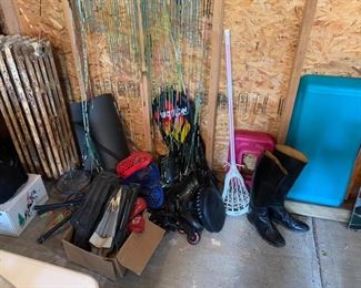 Riding boots, sports equipment, etc.