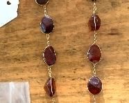 32 inch 14k gold wire wrap Amber necklace