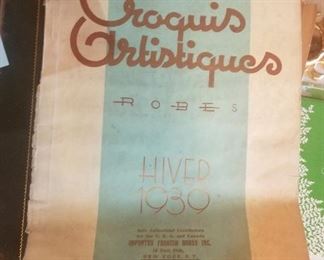 Rare find a Croquis Artistiques Robes 1939