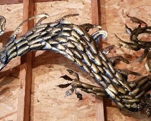 Four foot + long brass dragon custom made over 45 years ago!