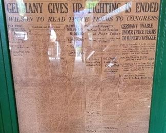 1918 Front page. Great piece of history!
