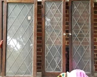 Four leaded glass units