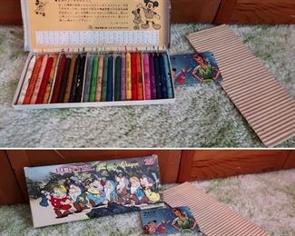 #43 - Vintage Japan Disney Crayon Set - Pentel - $15.00