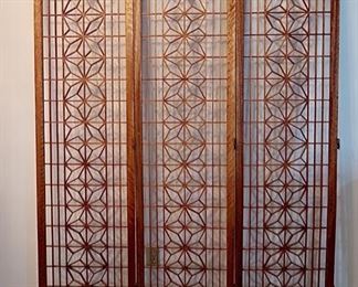 #15 - MCM Teak Screen - $275.00 - Each Panel 70" x 18"(one small wood piece missing on first panel)