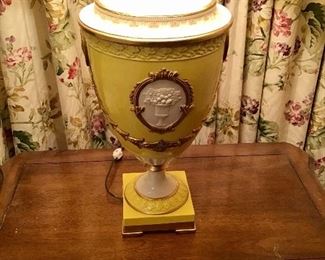 Urn Shaped Lamp with Medallion