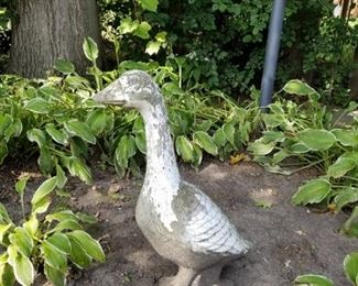 Vintage concrete goose