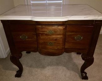marble top lowboy