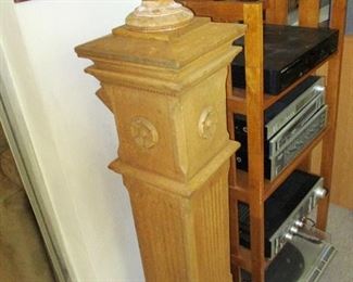 Old staircase banister        Stereo equip
