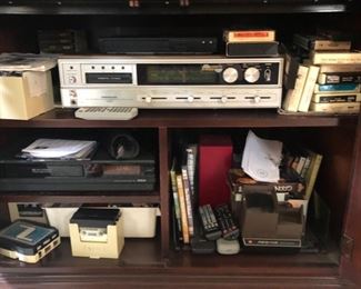 Stereo receiver & 8 Track tapes 