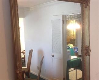 Dining Room:  The vintage mirror above the sideboard measures 34-1/2" x 44-1/2."  